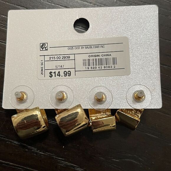 SUGARFIX by BaubleBar Crystal Hoop Earring 2-pc. Set NWT - Picture 3 of 6